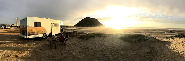 Viagem de motorhome para surfistas