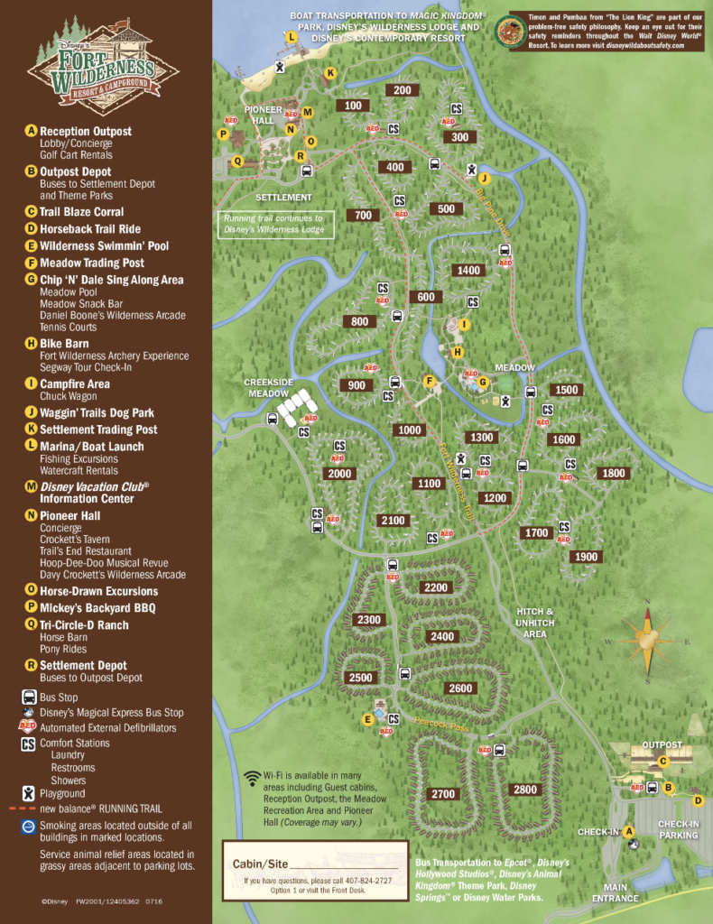 disney Fort Wilderness MAP Full